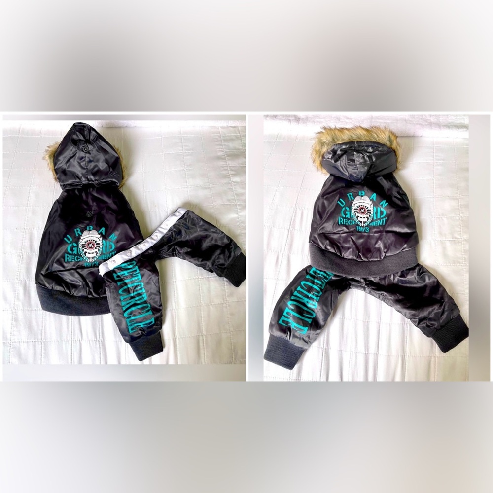 NEW 2pc Dog Urban Hip Warm Winter Snowsuit Parka & Pants Set WATERPROOF